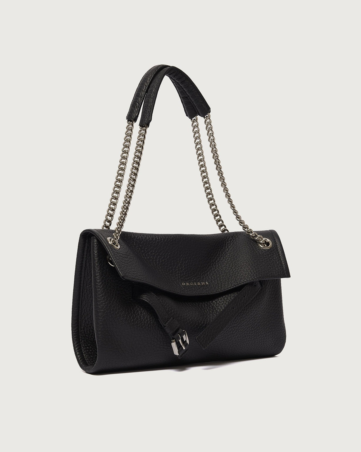Borsa Venus Soft Small a spalla in pelle martellata B02240SOF NERO ORCIANI 
