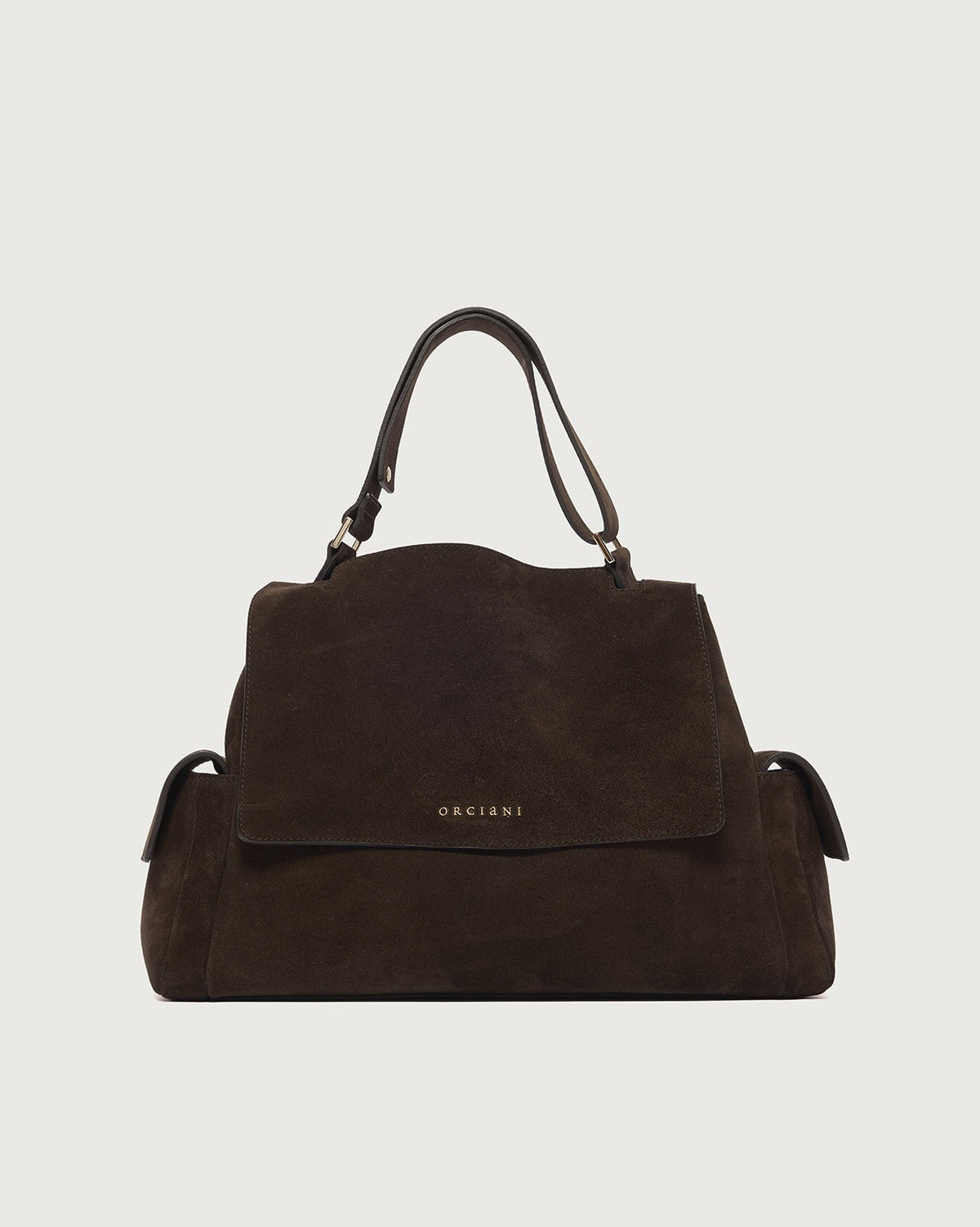 Borsa Sveva Peach Cargo Midi a spalla in suede BP2006PEO TESTADIMORO ORCIANI 
