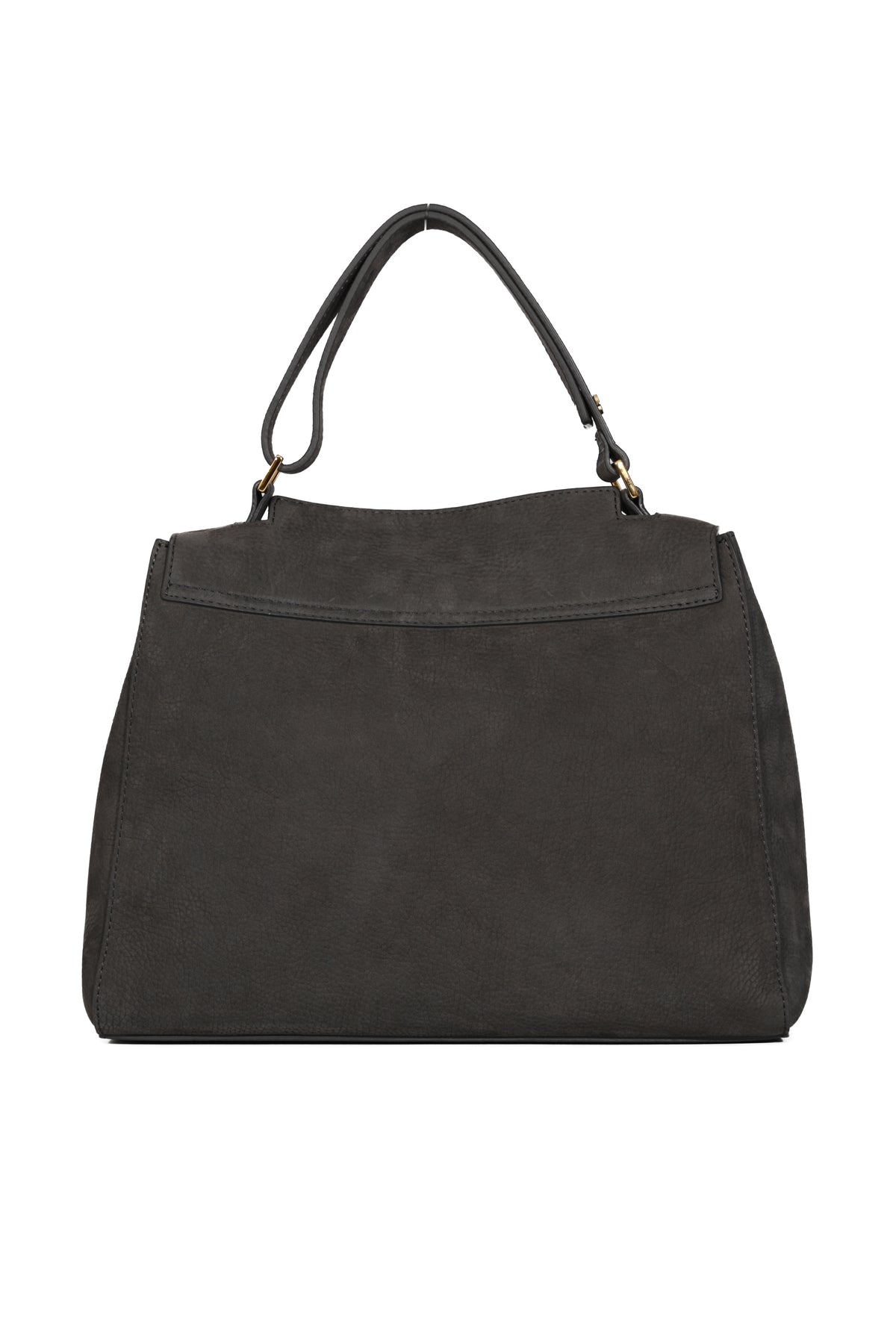 Borsa Sveva Nabucco Media a spalla in pelle nabuk con tracolla<BR/> BT2006NBU CARBONE ORCIANI 