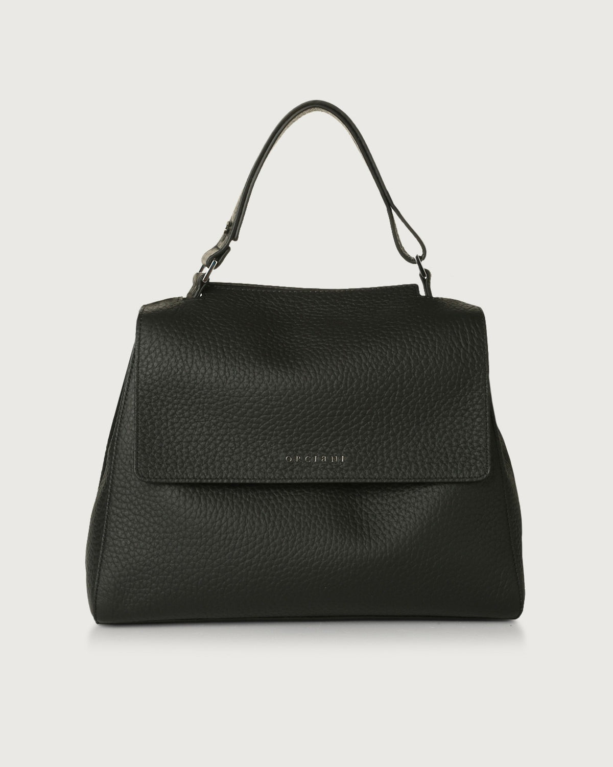Borsa Sveva Soft Midi a spalla in pelle con tracolla<BR/> BT2006SOF NERO ORCIANI 