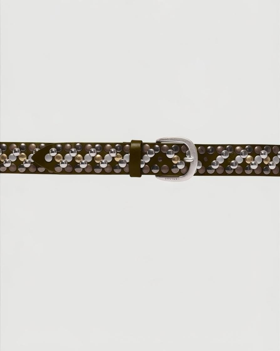 Cintura Bull Soft in cuoio con borchie 3,5 cm D10513BUS T.MORO ORCIANI 