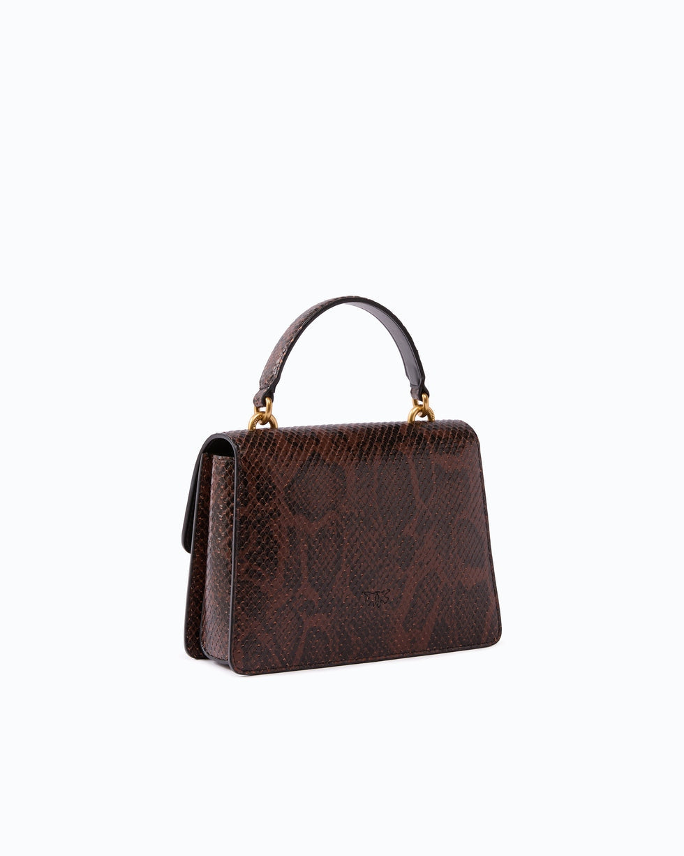 PINKO Borsa a mano Mini Love Bag One Top Handle Light in pelle con stampa pitone 100071A3E5 M16Q PINKO 