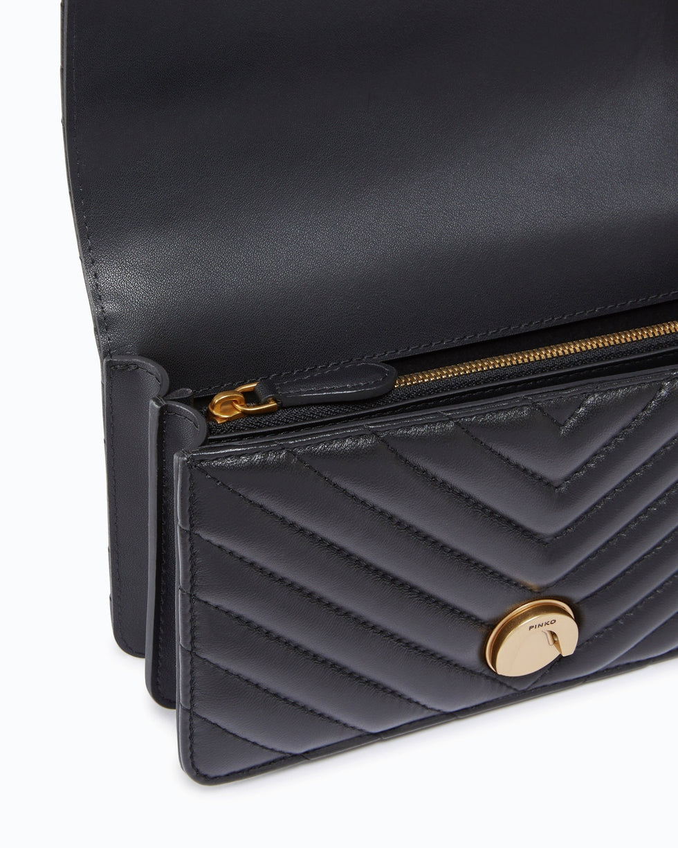 Borsa piccola a tracolla Love Bag One Chevron 100074A0GK Z99Q PINKO 