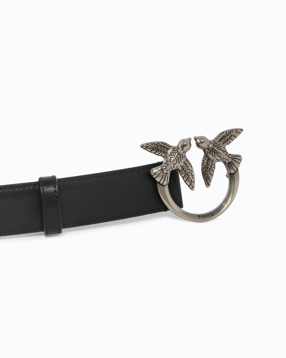 PINKO Cintura Love Birds in pelle 3cm 100125A0F1 Z99O PINKO 