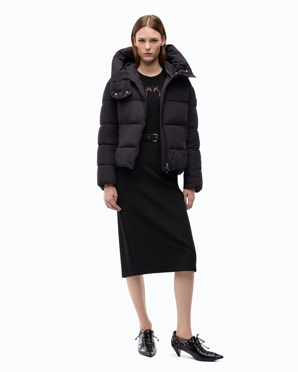 Piumino con cappuccio in tela tecnica 101602A3EA Z99 PINKO 