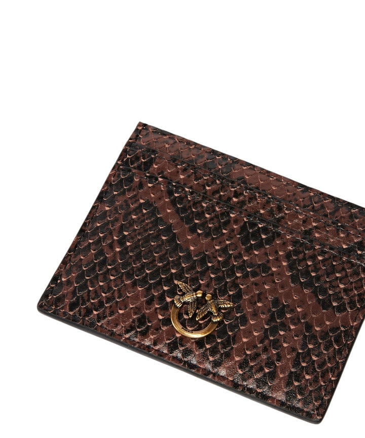 PINKO<BR/>Portacarte Pinko in Pelle Pitonata 103762A3E5 M16Q PINKO 