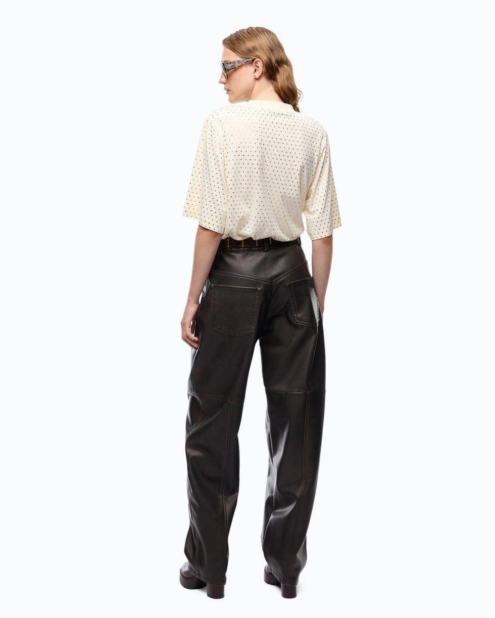 PINKO T-shirt con strass e logo 104604A3GY H02 PINKO 