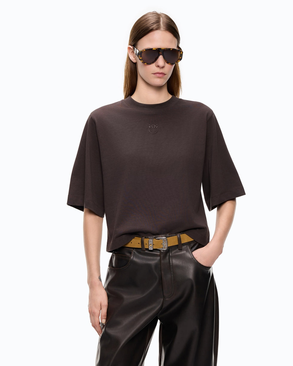 PINKO T-shirt con maniche ampie e logo Love Birds 104604A3HM L72 PINKO 