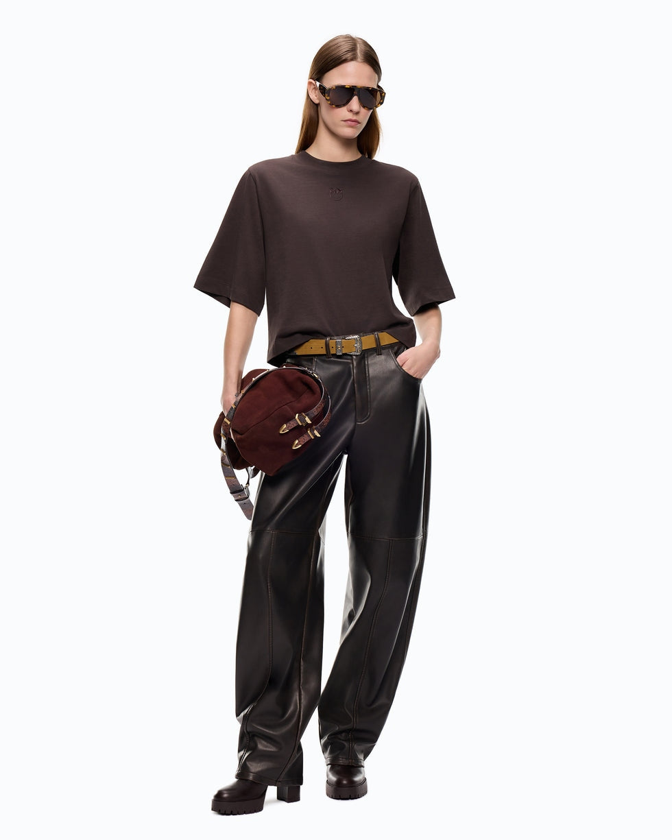 PINKO T-shirt con maniche ampie e logo Love Birds 104604A3HM L72 PINKO 