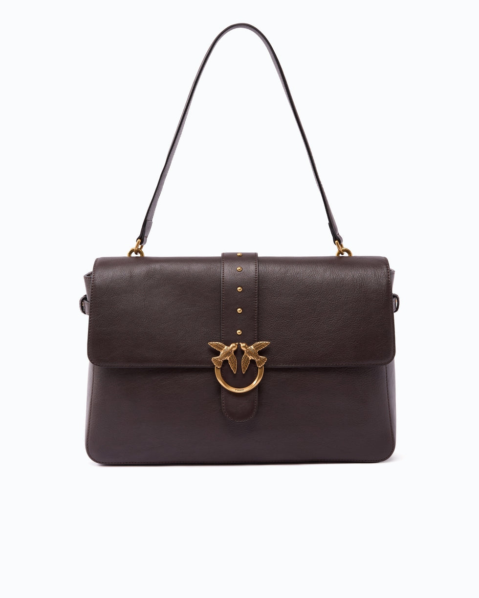 Borsa a spalla grande Extra Love Bag One Slouchy in pelle new biker 105067A2JG M12Q PINKO 