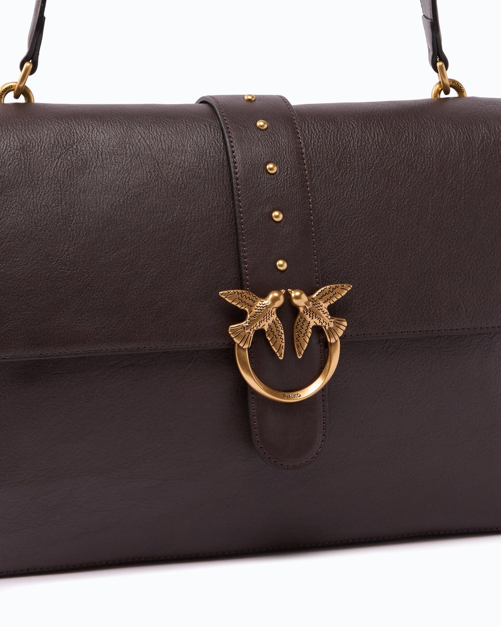 Borsa a spalla grande Extra Love Bag One Slouchy in pelle new biker 105067A2JG M12Q PINKO 