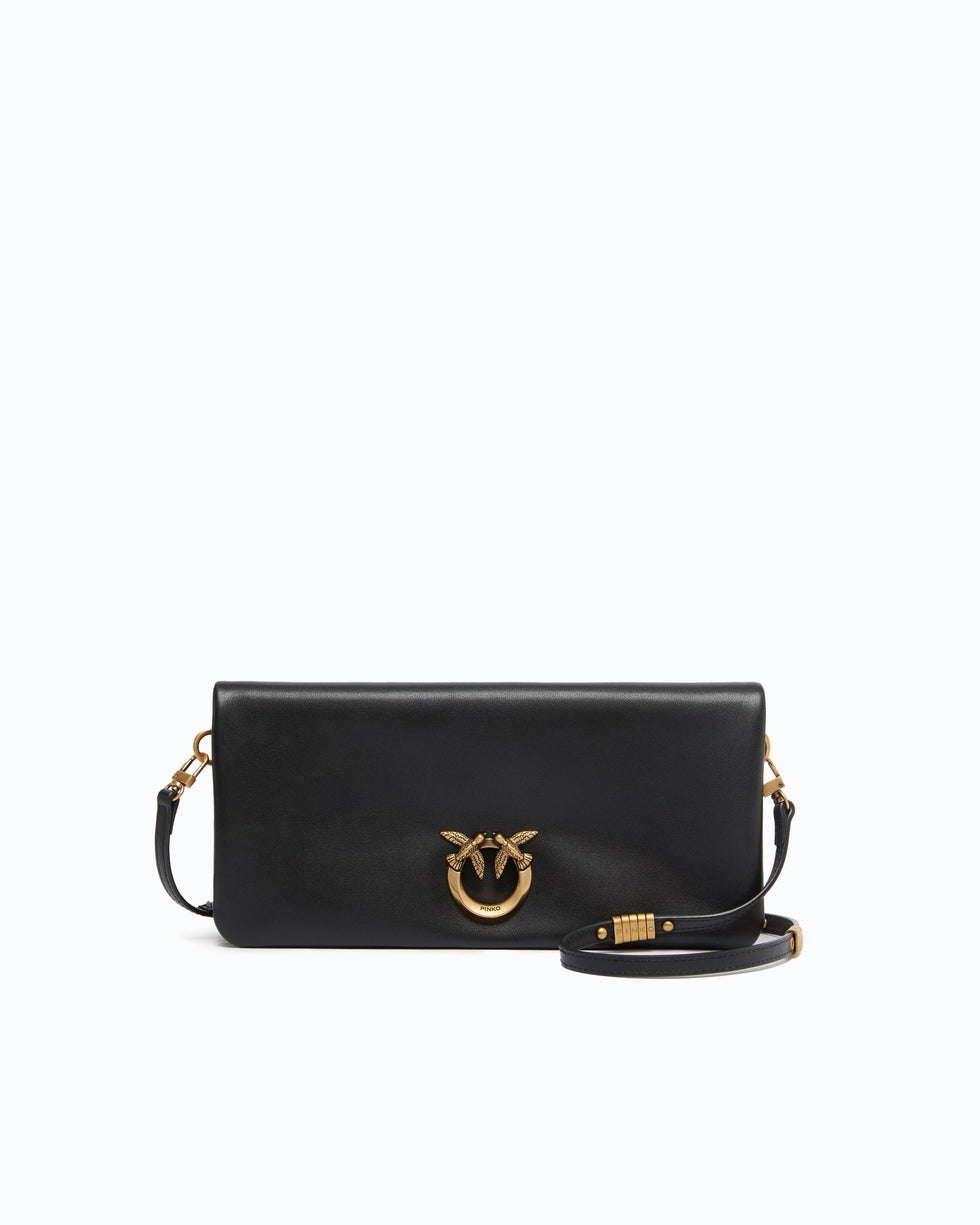 Pochette a tracolla media Love Bag Click Soft Horizontal in pelle 106022A0QO Z99Q PINKO 
