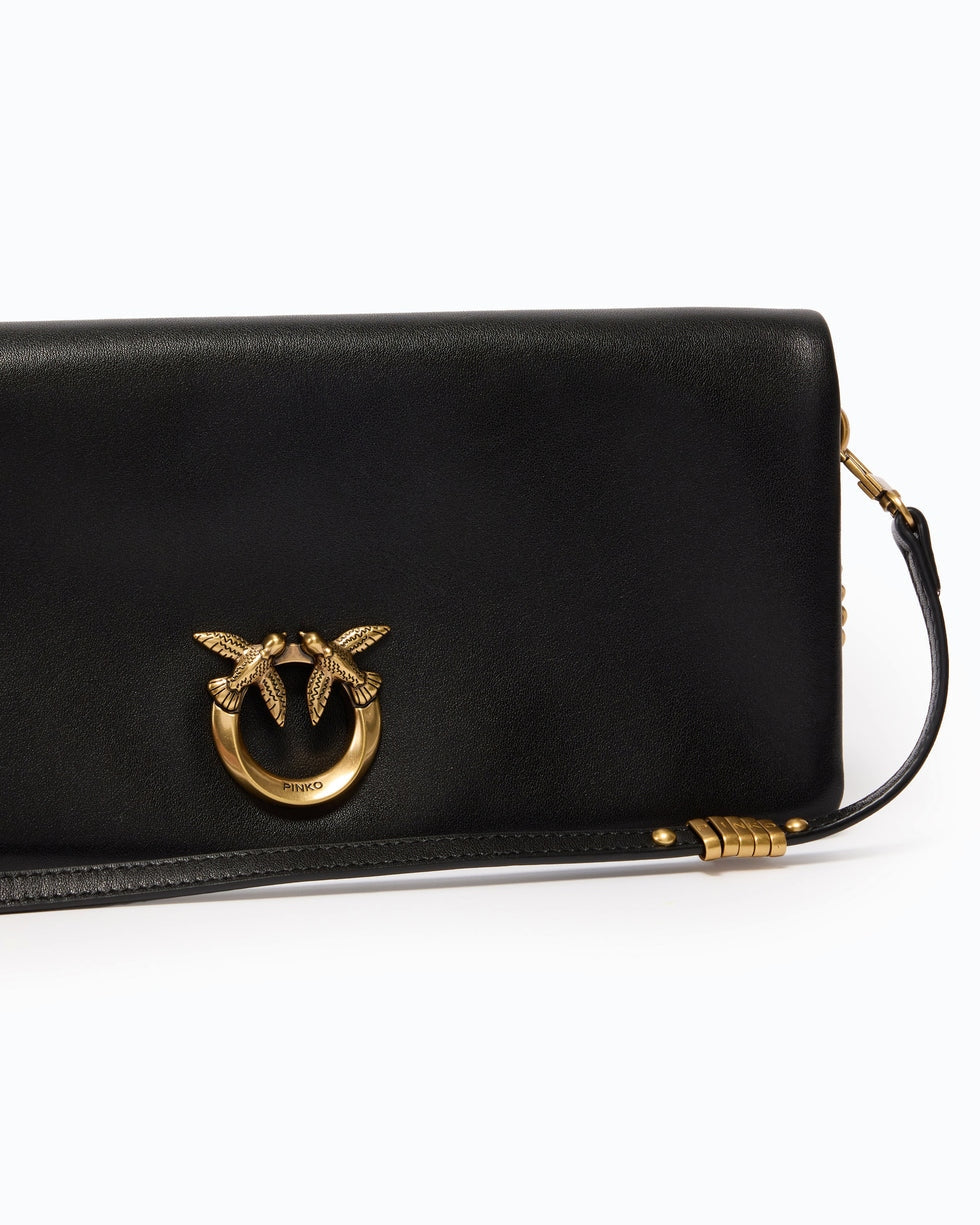 Pochette a tracolla media Love Bag Click Soft Horizontal in pelle 106022A0QO Z99Q PINKO 