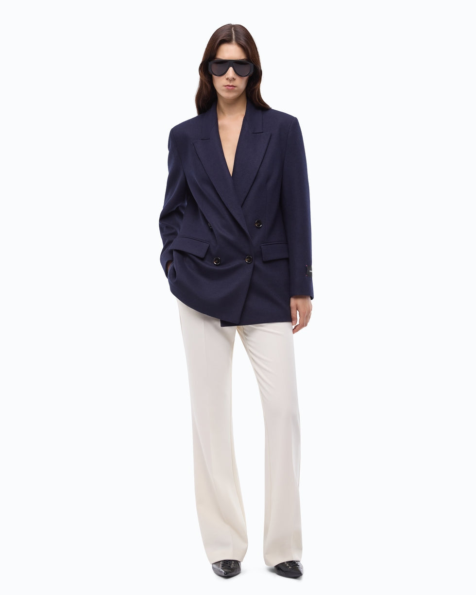 Blazer doppiopetto in flanella di jersey 106099A3Q5 F92 PINKO 