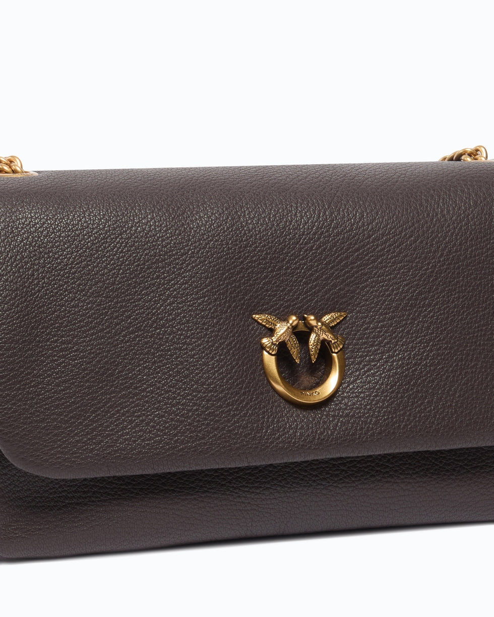 Borsa a tracolla media Love Bag Click Soft Horizontal in pelle fiore 107022A3CX M12Q PINKO 