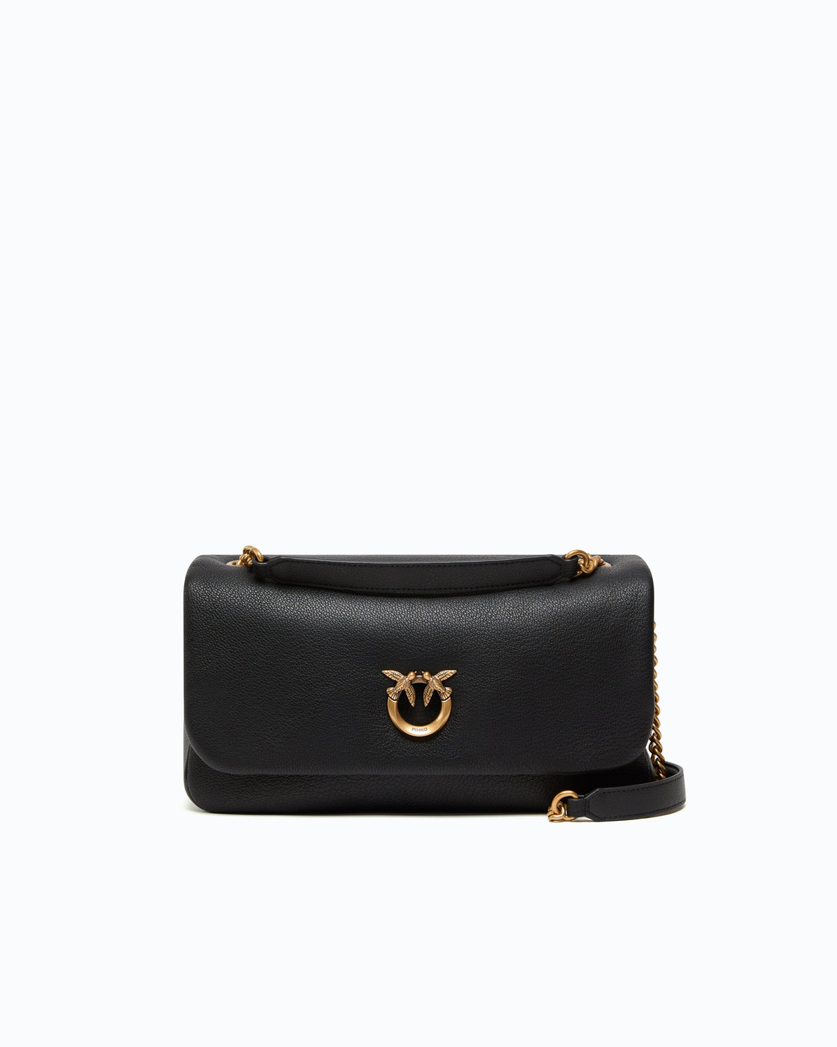 Borsa a tracolla media Love Bag Click Soft Horizontal in pelle fiore 107022A3CX Z99Q PINKO 