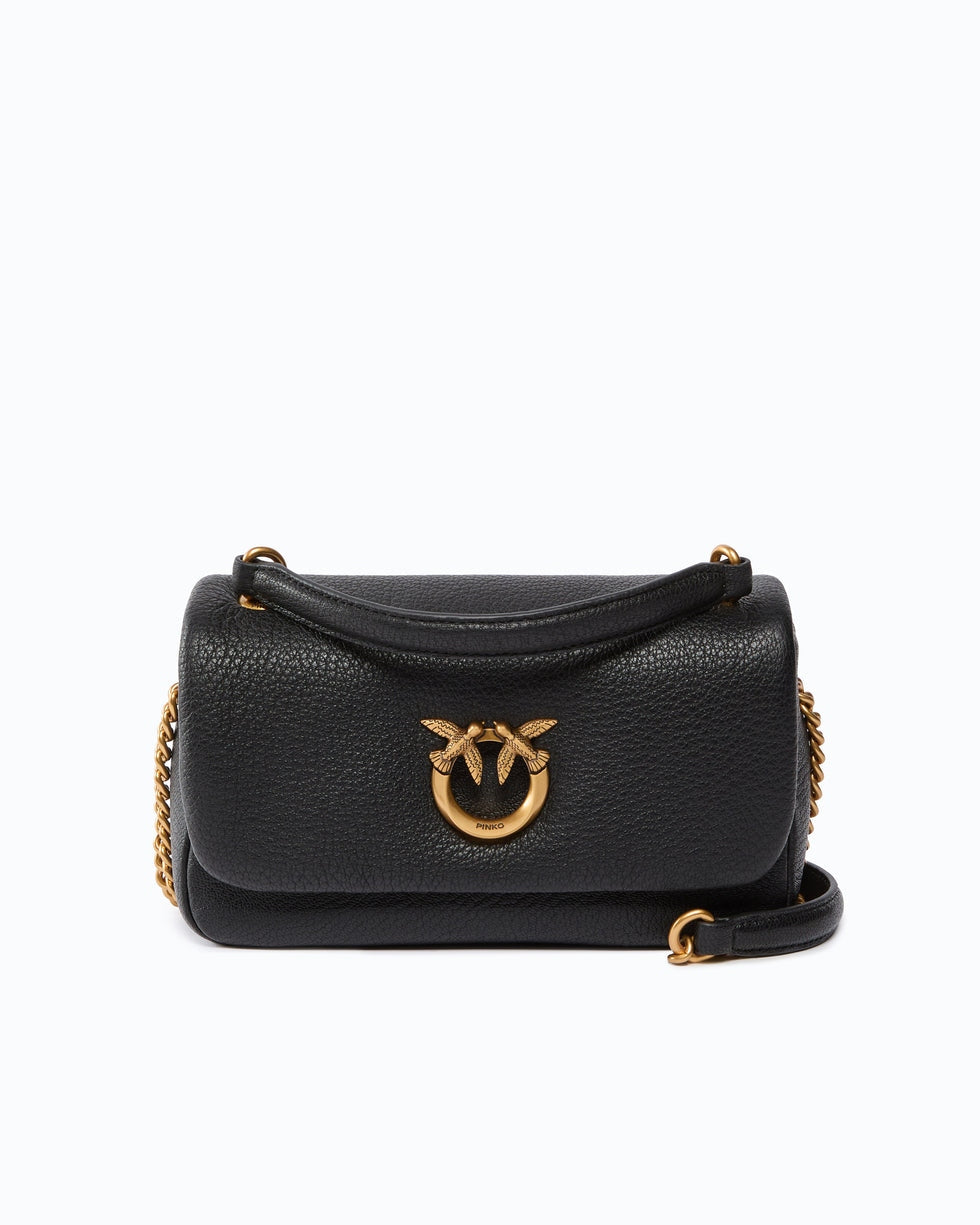 Borsa a tracolla Mini Love Bag Click Soft Horizontal in pelle fiore 107038A3CX Z99Q PINKO 