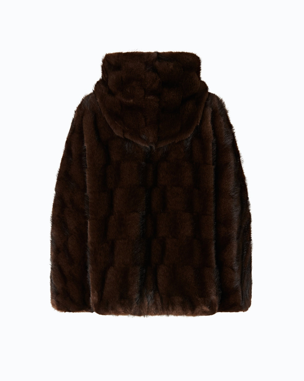 PINKO Giacca blouson effetto pelliccia con cappuccio<BR/> 107054A3C5 M11 PINKO 