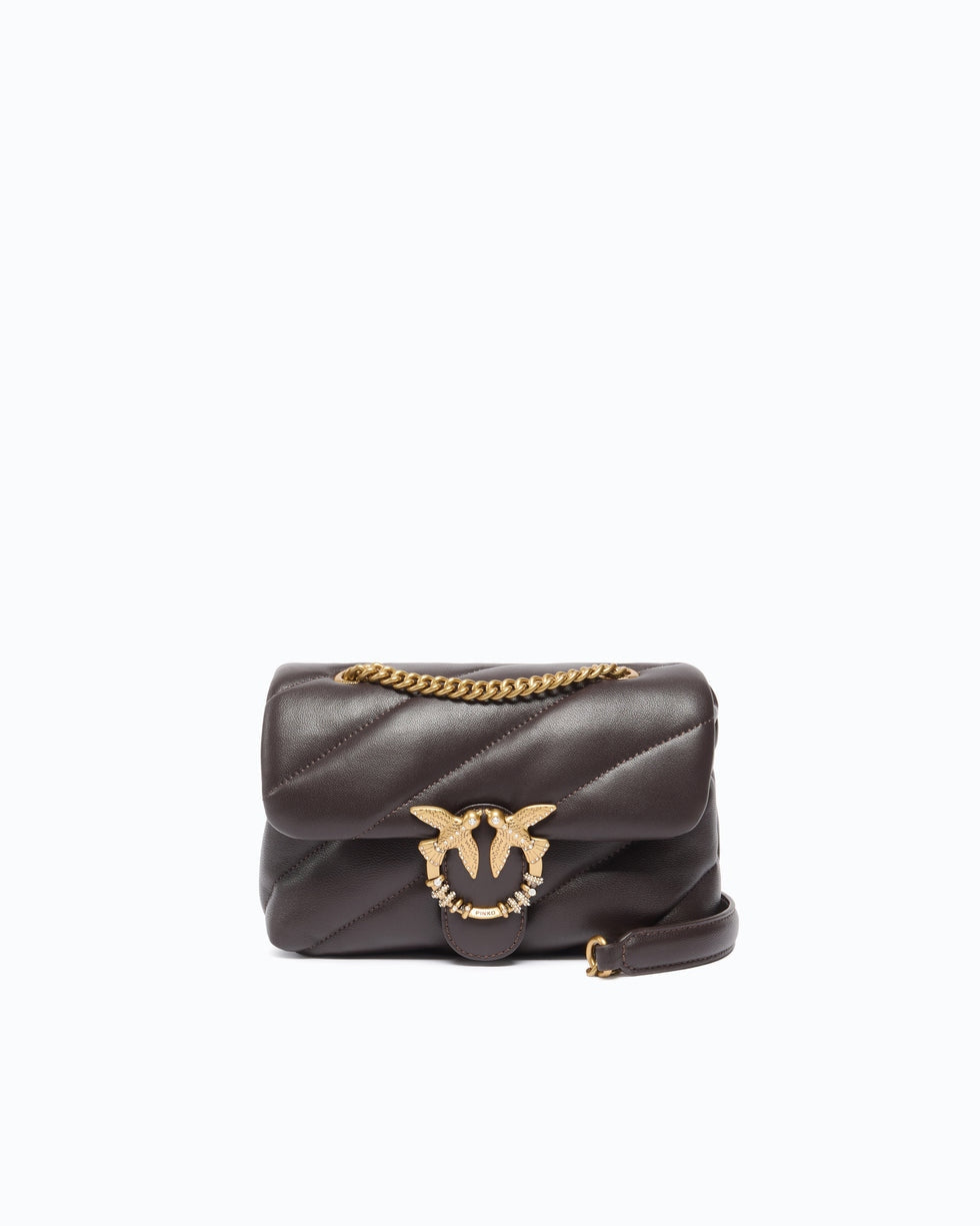 PINKO Borsa a tracolla Mini Love Bag Puff in nappa trapuntata con fibbia gioiello 107058A0F2 M12Q PINKO 