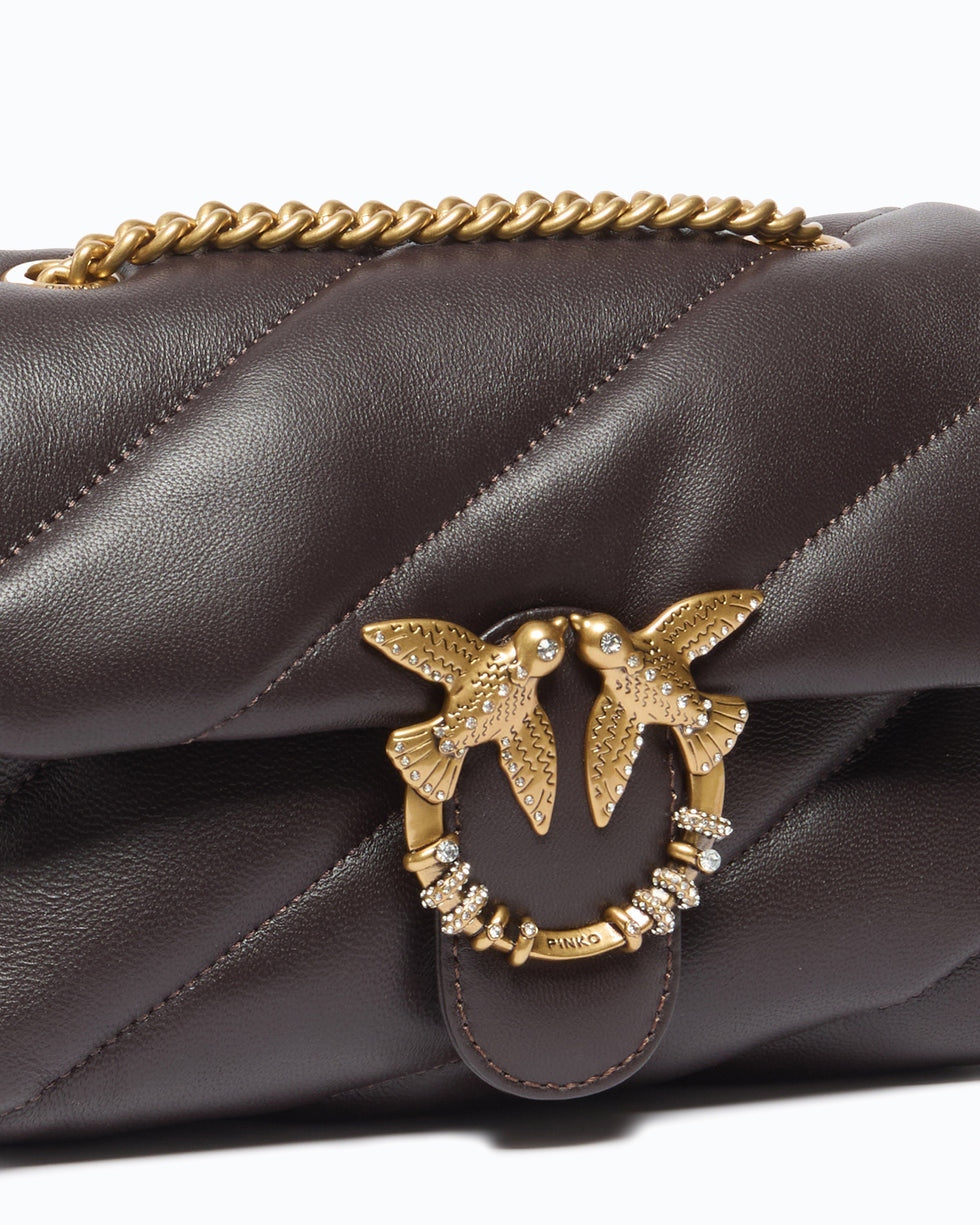 PINKO Borsa a tracolla Mini Love Bag Puff in nappa trapuntata con fibbia gioiello 107058A0F2 M12Q PINKO 