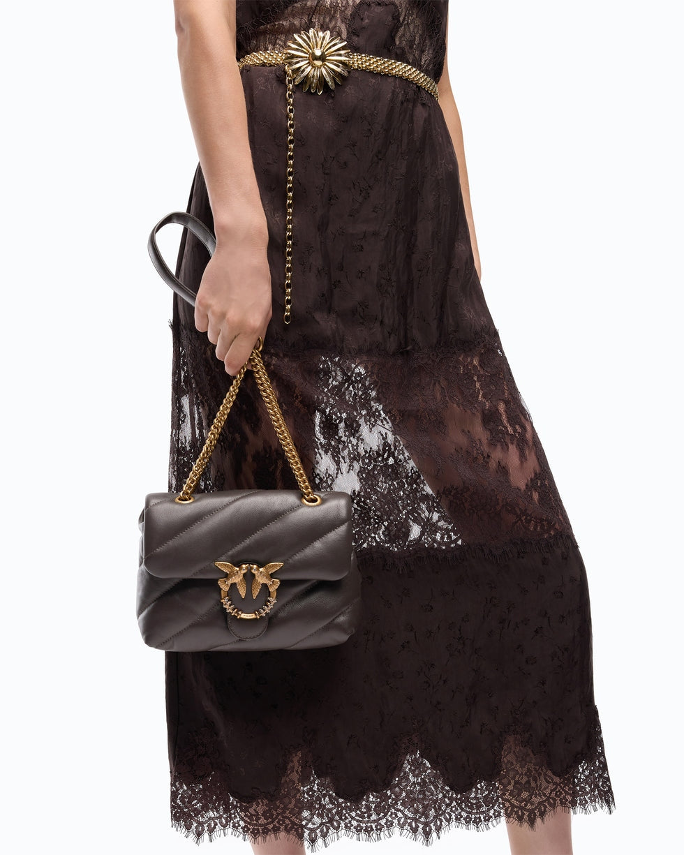 PINKO Borsa a tracolla Mini Love Bag Puff in nappa trapuntata con fibbia gioiello 107058A0F2 M12Q PINKO 