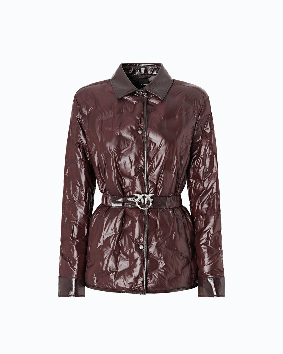 PINKO Giacca camicia imbottita in tela semilucida<BR/> 107163A3FI L72 PINKO 