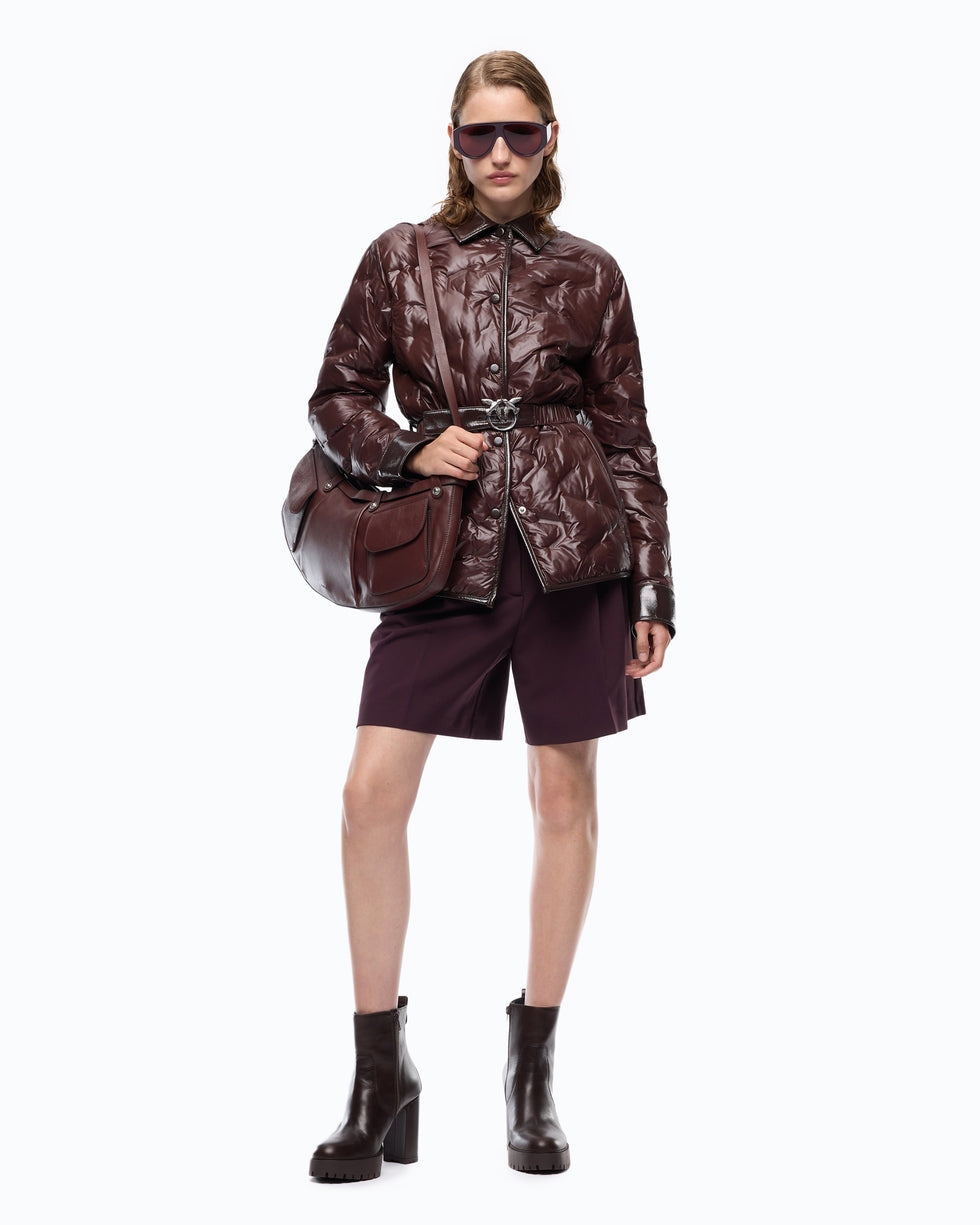 PINKO Giacca camicia imbottita in tela semilucida<BR/> 107163A3FI L72 PINKO 