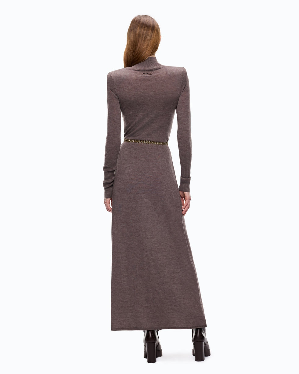 Abito lungo dolcevita in lana merino Londra 107247A3FY I66 PINKO 