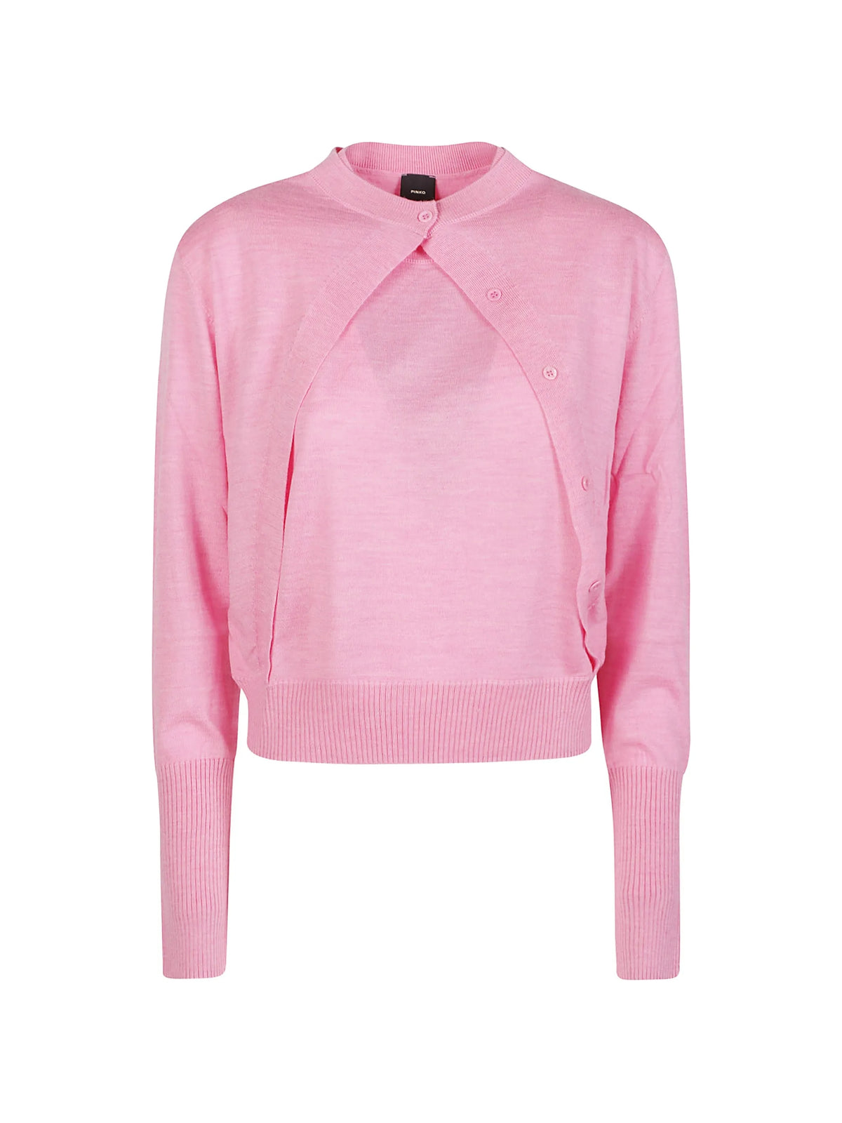 Maglia senza maniche con cardigan integrato tallin 107259A3FY O00 PINKO 