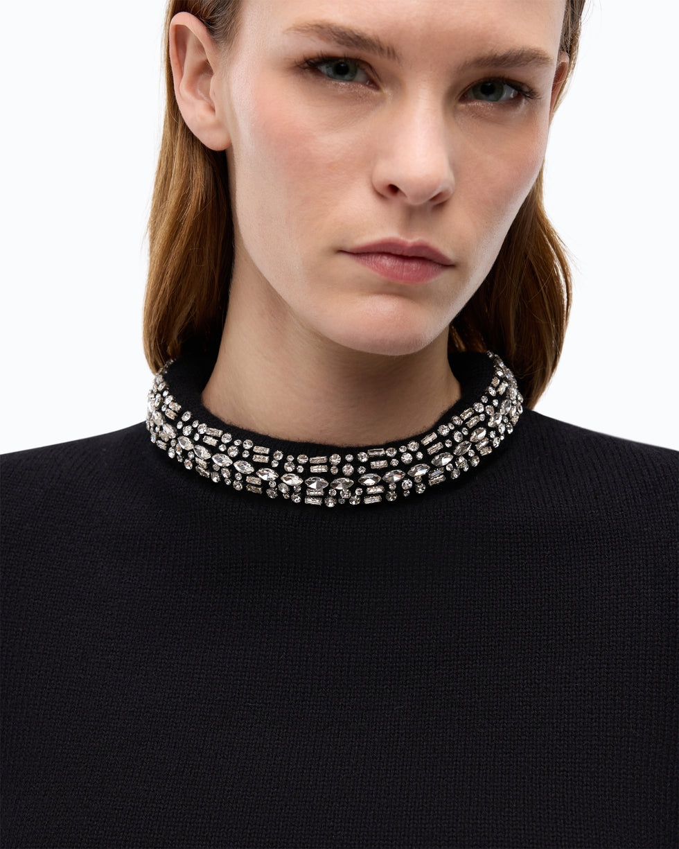 PINKO Maglia in misto lana con collo gioiello 107274A3GI Z99 PINKO 