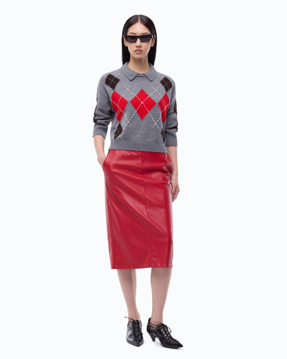 Maglia in lana e cashmere a rombi cork 107286A3IE YN2 PINKO 