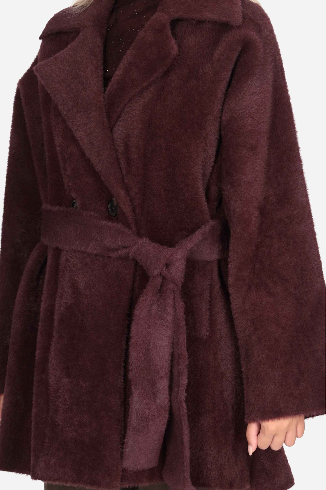 Pinko<BR/>CAPPOTTO DONNA PINKO BRUXELLES CAPPOTTO EFFETTO VEL - Cappotto classico - viola 107336A0DI W63 PINKO 