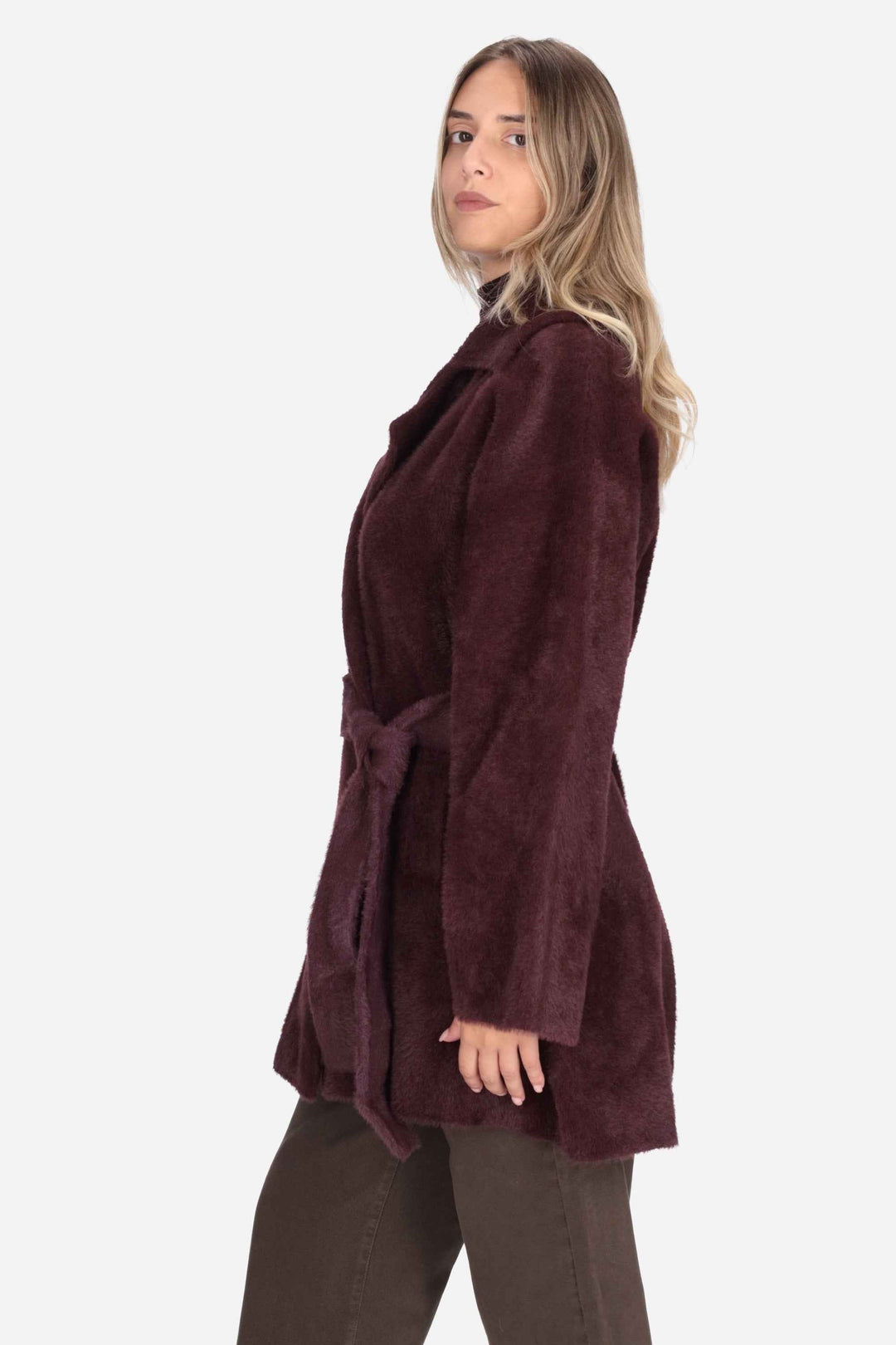 Pinko<BR/>CAPPOTTO DONNA PINKO BRUXELLES CAPPOTTO EFFETTO VEL - Cappotto classico - viola 107336A0DI W63 PINKO 