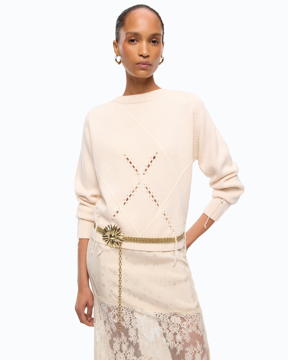 PINKO Maglione in lana e cashmere con maxi rombi 107377A3JE C15 PINKO 