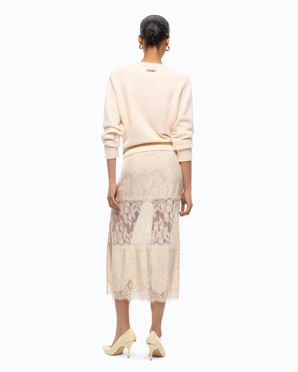 PINKO Maglione in lana e cashmere con maxi rombi 107377A3JE C15 PINKO 