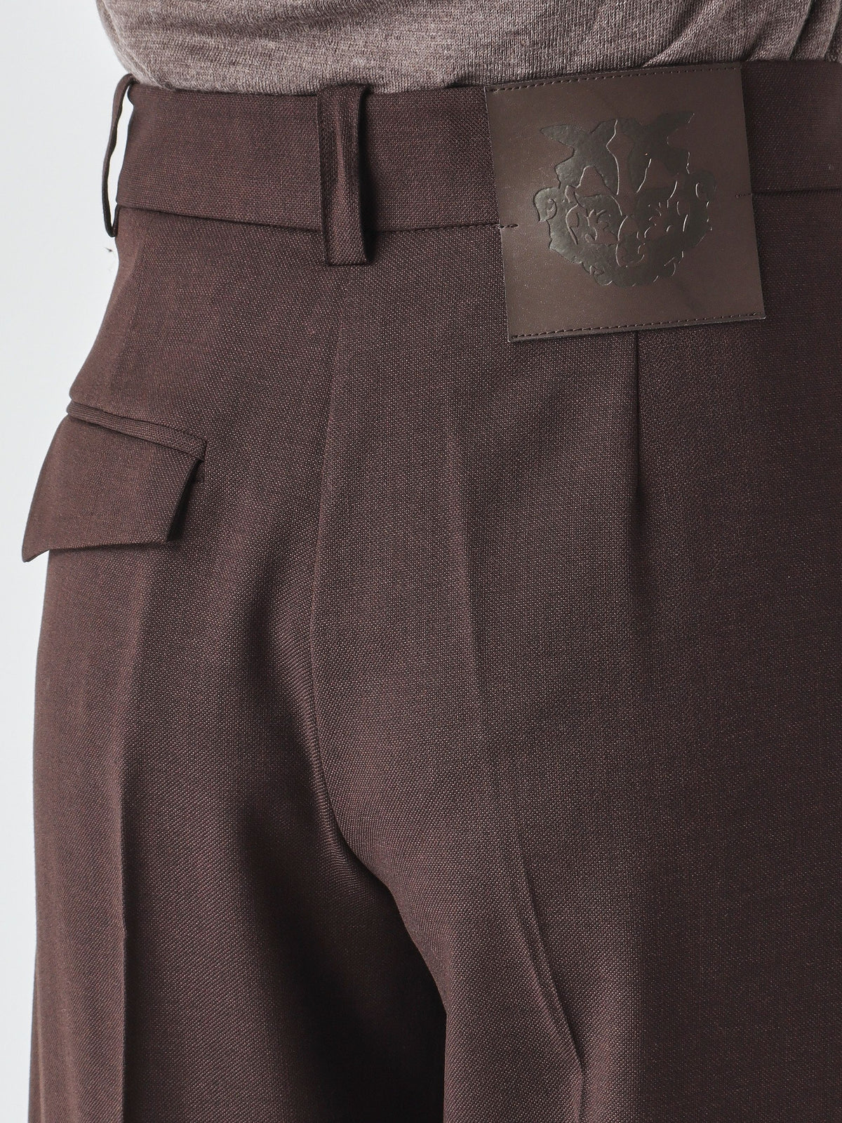 PANTALONI BARREL FIT IN MISTO LANA BALBINO PINKO 107712A3MS M04 PINKO 