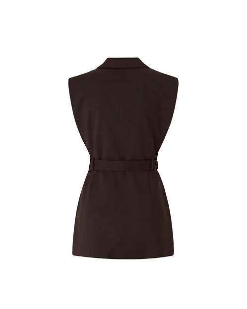 GIACCA GILET APERTA AI LATI CON CINTURA NARAQUS PINKO 107727A3MS M04 PINKO 