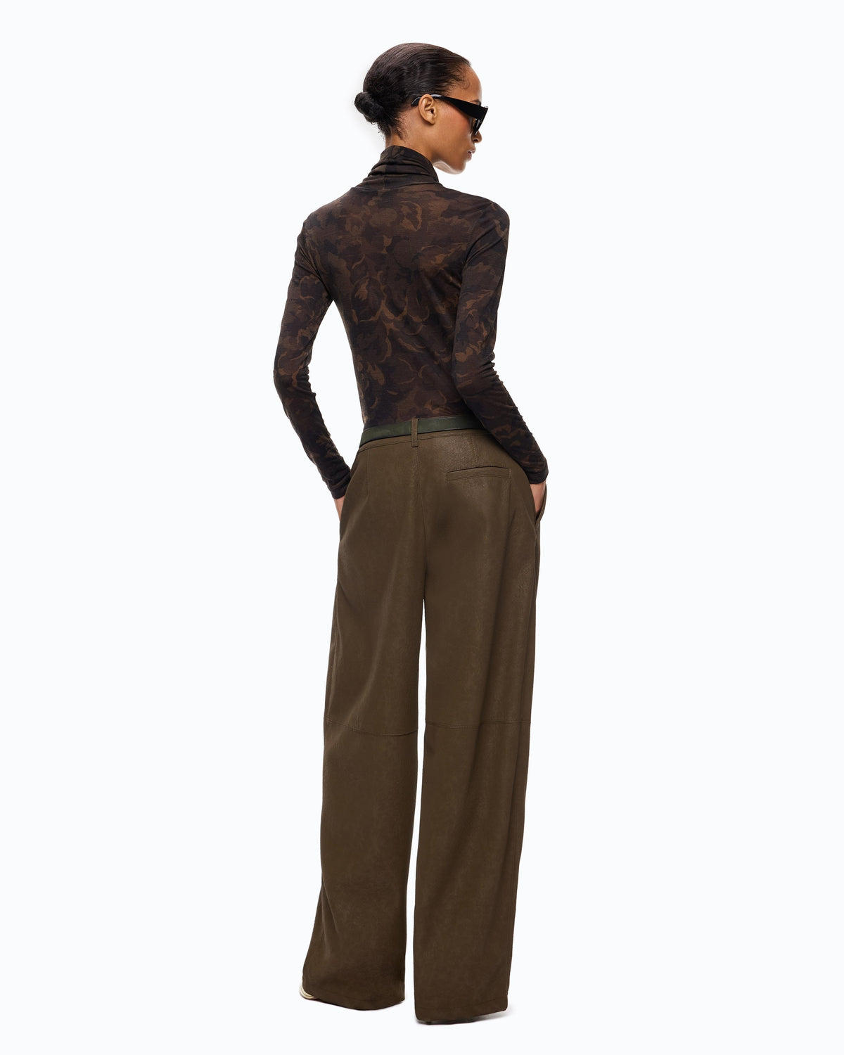 Dolcevita con stampa camouflage floreale brendola 107735A3MT SD3 PINKO 