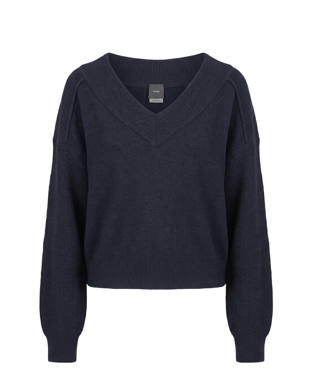 Maglia cropped in lana con maniche a palloncino ringhio 107874A3P4 G03 PINKO 