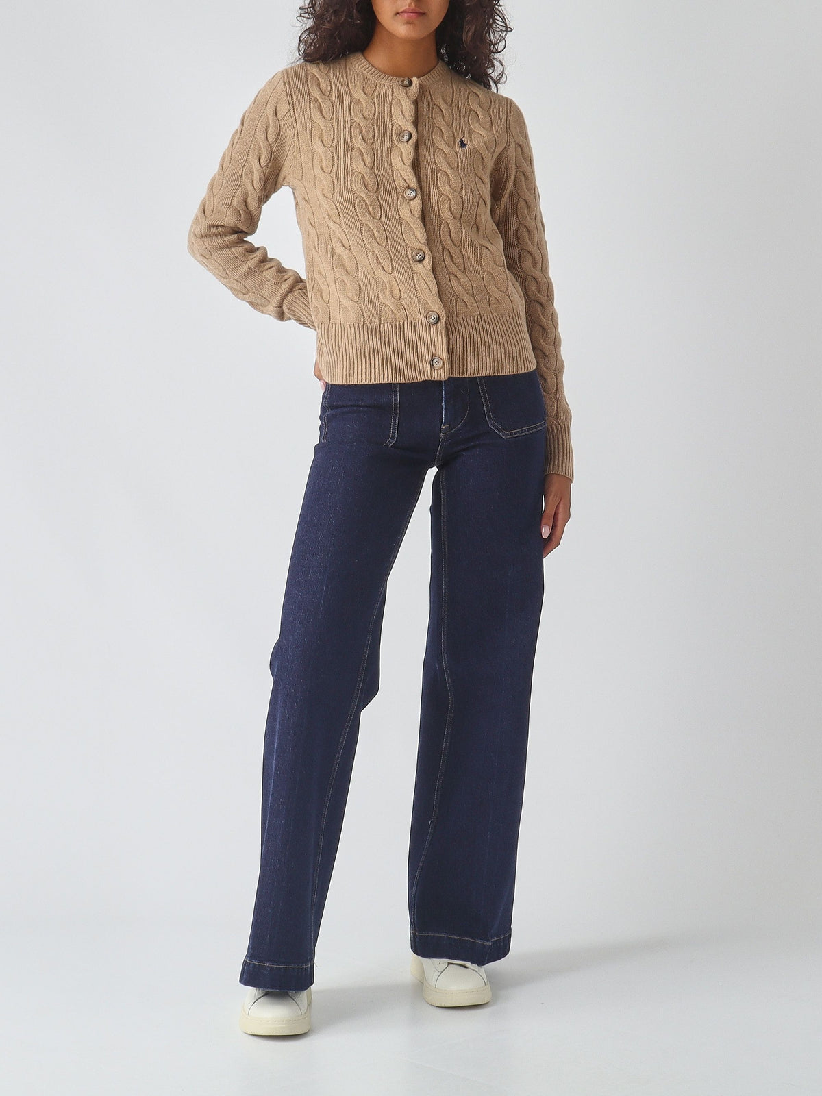 Cardigan donna in lana e cachemire 211972104 001 RALPH LAUREN 