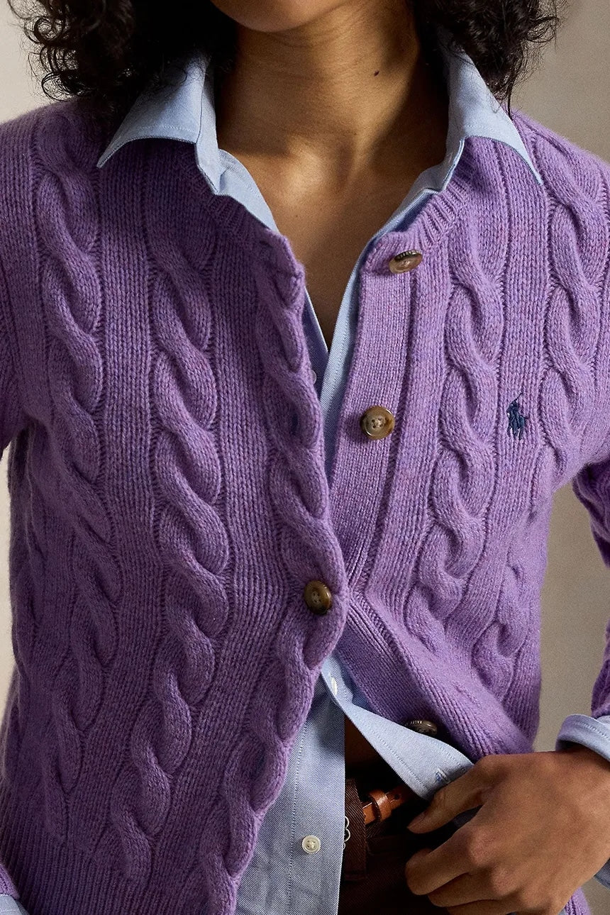 Cardigan donna in lana e cachemire 211972104 505 RALPH LAUREN 