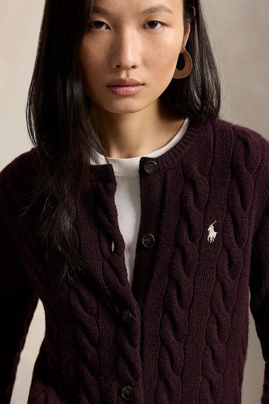 Cardigan donna in lana e cachemire 211972104 506 RALPH LAUREN 