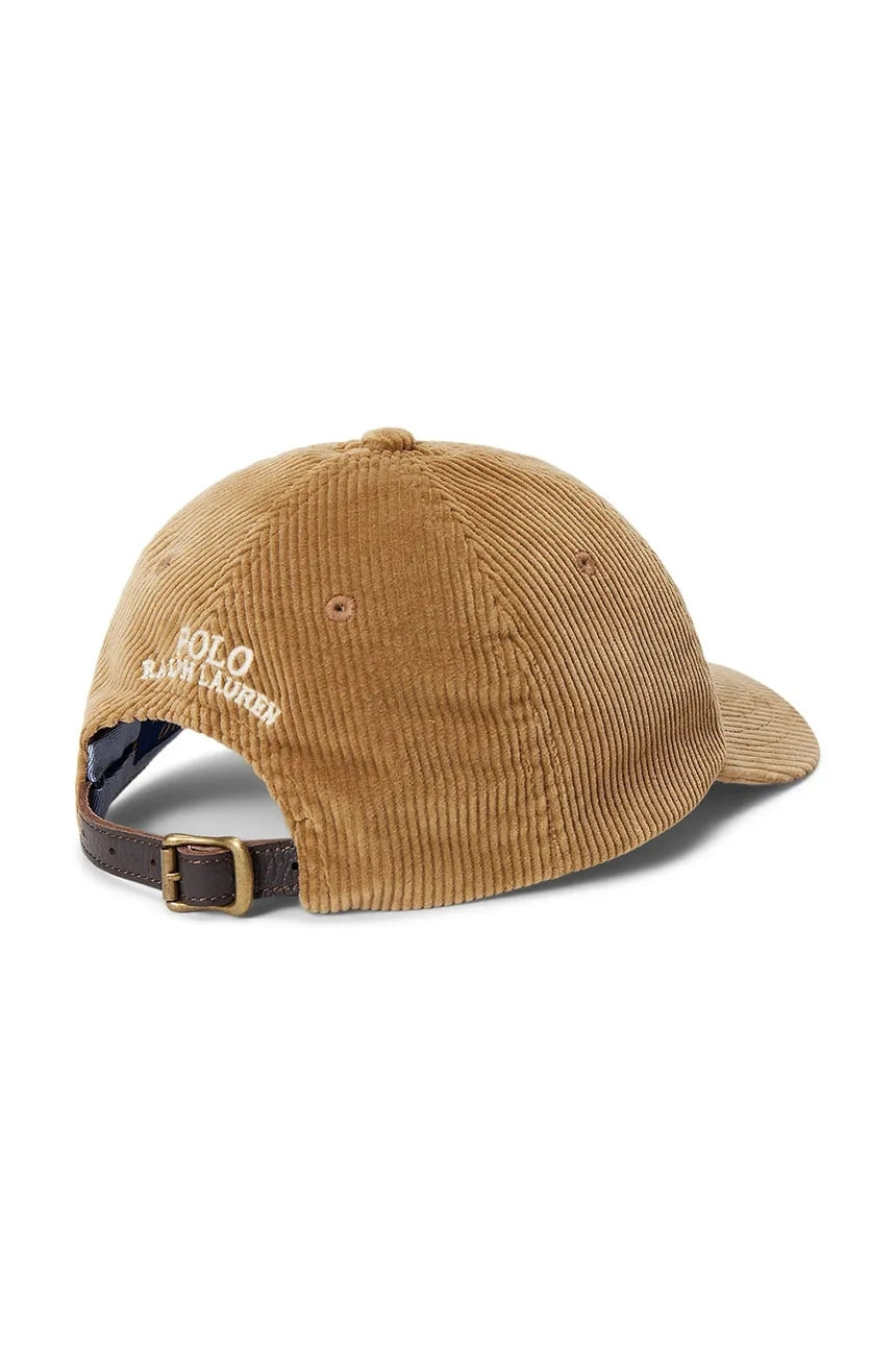 Berretto con visiera da donna in velluto a coste<BR/> 211A90413 003 RALPH LAUREN 