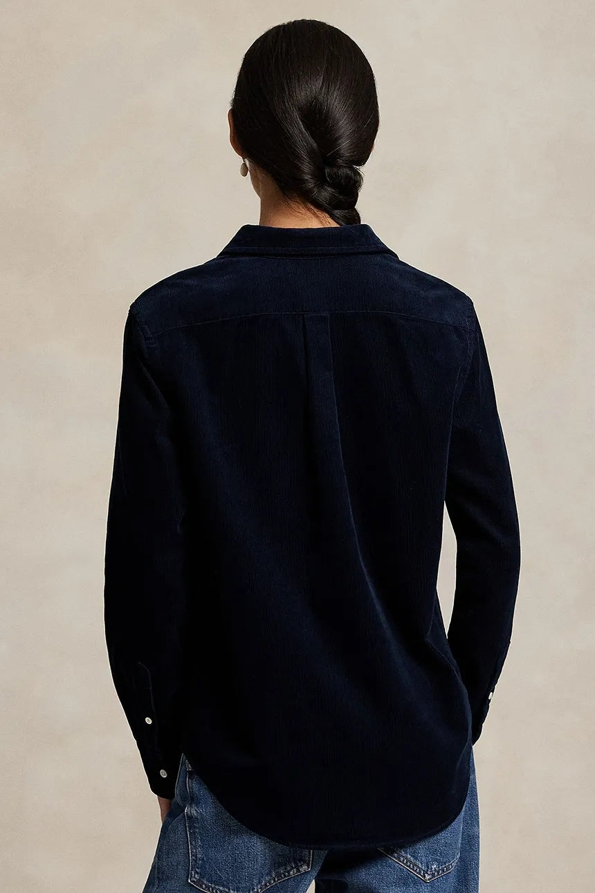camicia donna in velluto a coste blu navy 211A93203 008 RALPH LAUREN 
