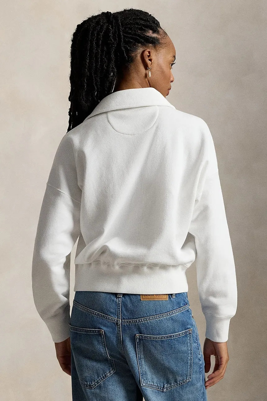 Felpa da donnamezza zip in  cotone<BR/> 211B18685 006 RALPH LAUREN 