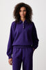 Felpa da donna mezza zip in cotone