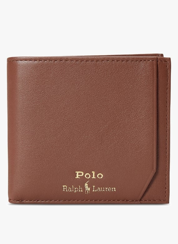 Portafoglio in pelle monocolore - Marrone 405963229 002 RALPH LAUREN 