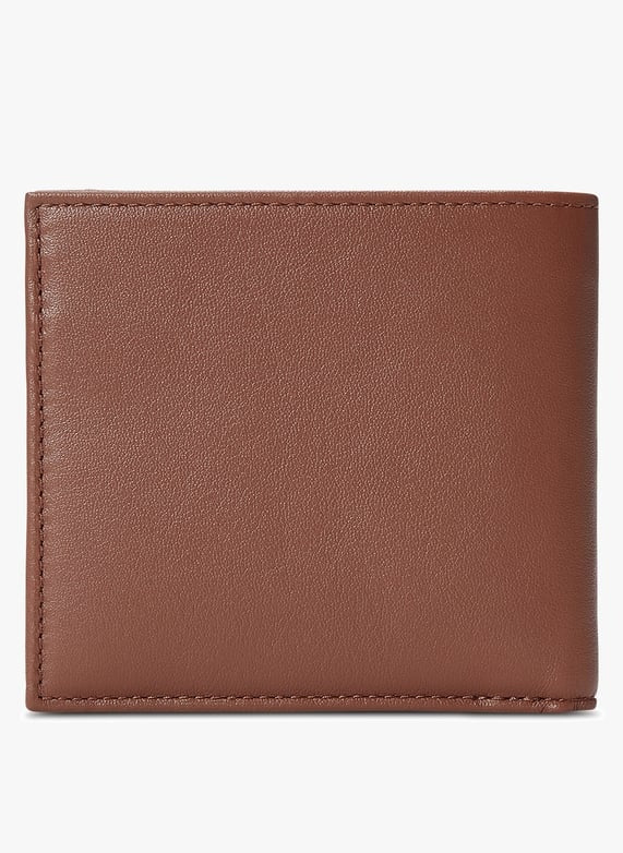 Portafoglio in pelle monocolore - Marrone 405963229 002 RALPH LAUREN 