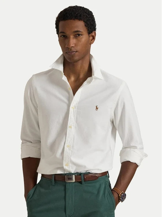 Camicia Uomo in cotone Bianca 710549084 006 RALPH LAUREN 