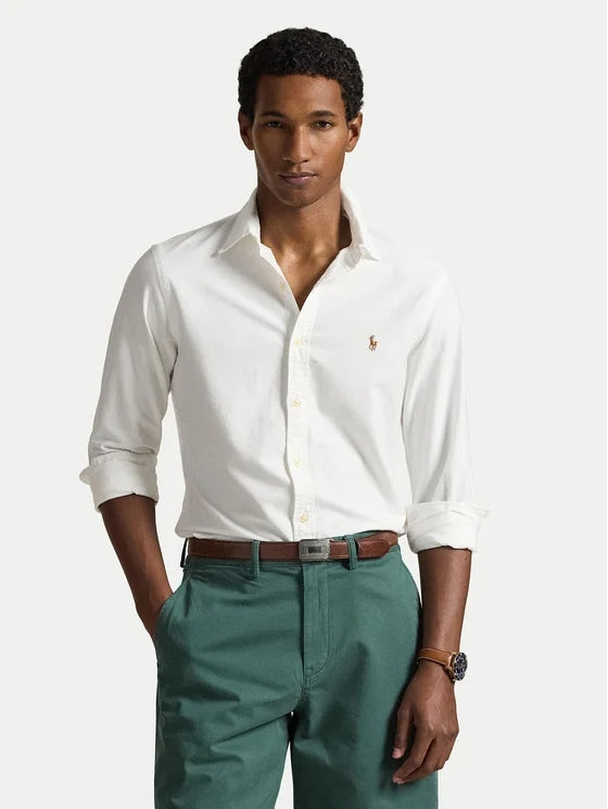 Camicia Uomo in cotone Bianca 710549084 006 RALPH LAUREN 